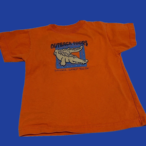 Boys orange Outback Tours tee, Healthtex, size 6, great condition